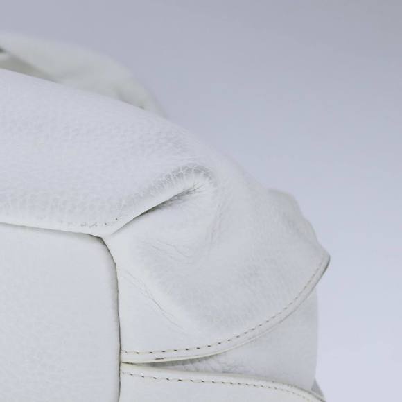 CELINE Hand Bag Leather White Auth 105488 - Picture 14 of 16